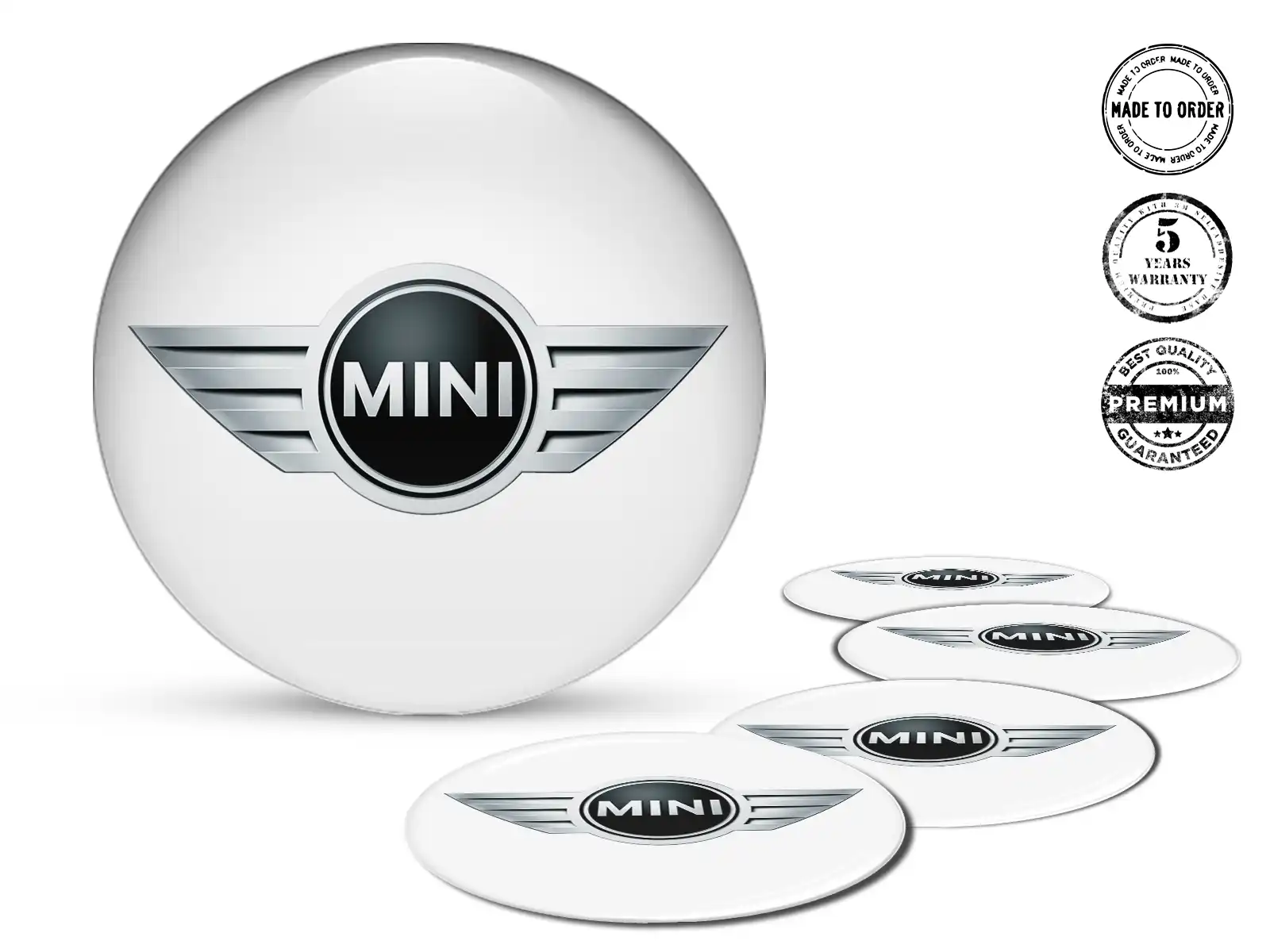 Mini Cooper Rim Stickers Version Stylish Domed Design